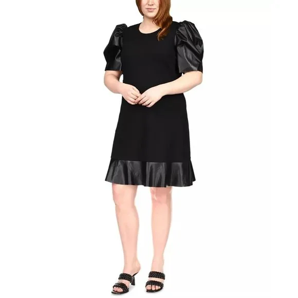 chinese dress ladies Michael Kors Women's Leather Short Sleve Mini Dress, Deep Mulberry, 2 at  Amazon Women's Clothing store